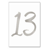 Zilverfolie chic tafelnummer voor de bruiloft | Ta (Voorkant)