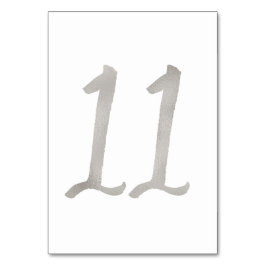 Zilverfolie chic tafelnummer voor de bruiloft | Ta