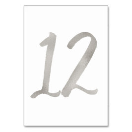 Zilverfolie chic tafelnummer voor het huwelijk | T