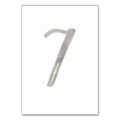 Zilverfolie chic tafelnummer voor het huwelijk | T (Voorkant)