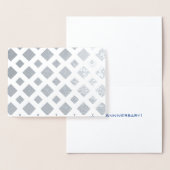 Zilverfolie Diamanten op wit rooster Folie Kaarten (Display)