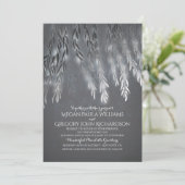  Zilverfolie Effect Willow Tree Wedding Kaart (Staand voorkant)