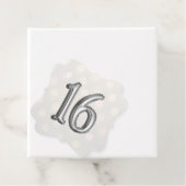 Zilverfolie en Glam Bokeh Shimmer Bedankjes Labels (In situ)