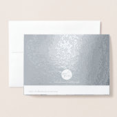 Zilverfolie en witte kerstboom Foto Folie Kaarten (Met envelop)