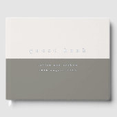 Zilverfolie Grijs Kleurenblok Eenvoudige Huwelijk Gastenboek (Voorkant)