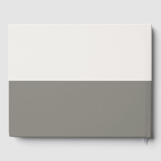 Zilverfolie Grijs Kleurenblok Eenvoudige Huwelijk Gastenboek (Achterkant)