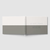 Zilverfolie Grijs Kleurenblok Eenvoudige Huwelijk Gastenboek (Volledig)