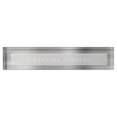 Zilverfolie | Luxe Professioneel Modern Naambordje (Voorkant)