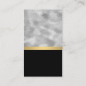 zilverfolie | metaalglans visitekaartje (Achterkant)