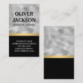 zilverfolie | metaalglans visitekaartje (Voorkant / Achterkant)