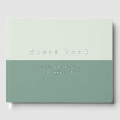Zilverfolie Mint Groen Kleurenblok Eenvoudige brui Gastenboek (Voorkant)