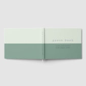 Zilverfolie Mint Groen Kleurenblok Eenvoudige brui Gastenboek (Volledig)