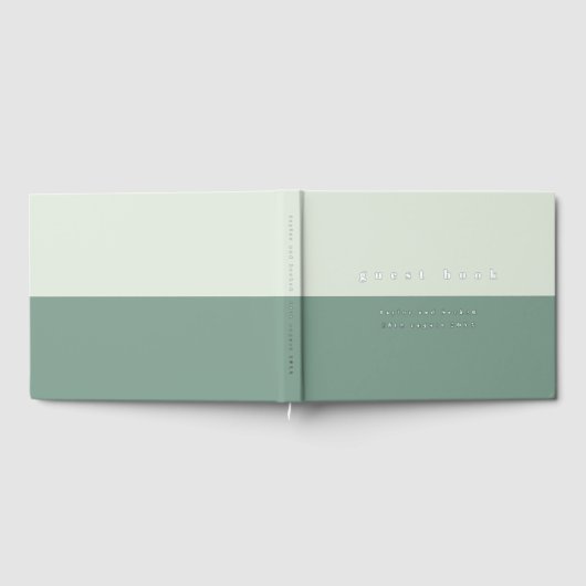 Zilverfolie Mint Groen Kleurenblok Eenvoudige brui Gastenboek (Volledig)