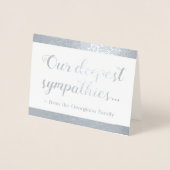 Zilverfolie "Onze diepste sympathieën…" Kaart (Voorkant)