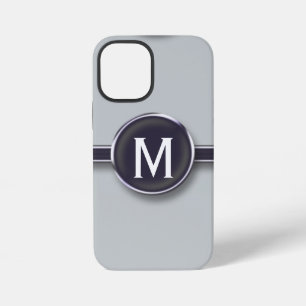 Zilverfolie Schrijfmachine Monogram Letter iPhone 12 Mini Hoesje
