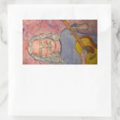 zilverfolkgesteente rechthoekige sticker (Tas)