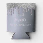 Zilvergalglitter 50 glazen glans blikjeskoeler (Voorkant)