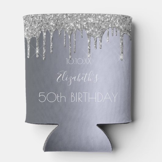 Zilvergalglitter 50 glazen glans blikjeskoeler (Achterkant)