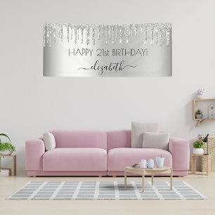 Zilvergarnaal van de feestdag spandoek