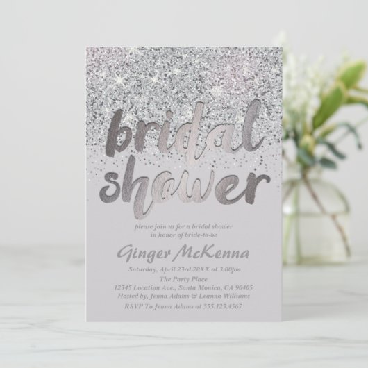 Zilverglaasde glazen mousserende schoeisel kaart (Staand voorkant)