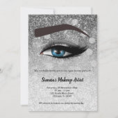 Zilverglaasde ogen zweven | make-up kunstenaar kaart (Voorkant)