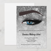 Zilverglaasde ogen zweven | make-up kunstenaar kaart (Voorkant / Achterkant)