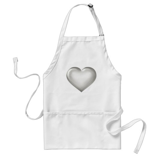 Zilverglazen hart standaard schort (Voorkant)