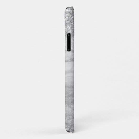 Zilverglitter en grijs marmermengsel Case-Mate iPhone case (Achterkant/rechts)