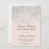 Zilverglitter spuugt zestien kaart (Voorkant)