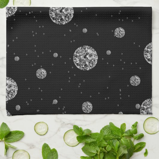 Zilverglitter Theedoek (Gevouwen)