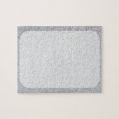 Zilverglitterblanco sjabloon legpuzzel (Horizontaal)