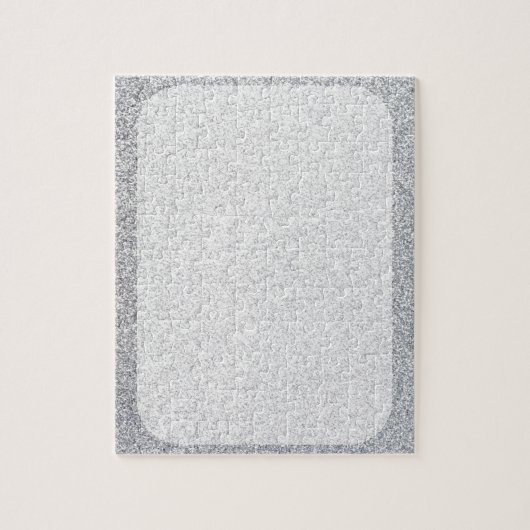 Zilverglitterblanco sjabloon legpuzzel (Verticaal)