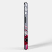 Zilverglitterbloemen met vuurwapennaam Case-Mate iPhone case (Achterkant / Rechts)