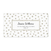 Zilverglitterstippen Etiket (Voorkant)
