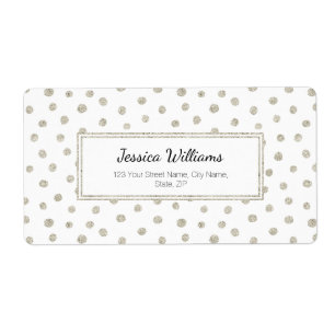 Zilverglitterstippen Etiket