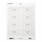 Zilverglitterstippen Etiket (Full Sheet)