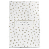 Zilverglitterstippen Medium Cadeauzakje (Voorkant)