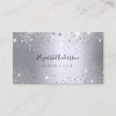 Zilverglitterstof metaal maakt haar schoonheid visitekaartje (Voorkant)