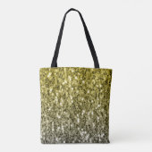 Zilvergouden donkere sparren glitter ombre Monogra Tote Bag (Achterkant)