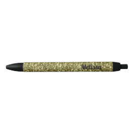 Zilvergouden donkere sparren glitter ombre Monogra Zwarte Inkt Pen