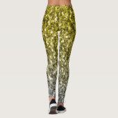 Zilvergouden donkere sparren leggings (Achterkant)
