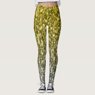 Zilvergouden donkere sparren leggings