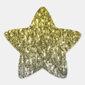 Zilvergouden donkere sparren ster sticker (Voorkant)