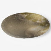 Zilvergouden ornamenten papieren bordje (Gekanteld)