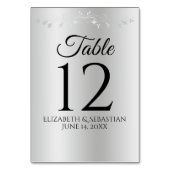 Zilvergradiënt Elegant  Vlaams huwelijk Kaart (Achterkant)