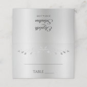 Zilvergradiënt en  Vlaamse legante bruiloft Plaatskaartje (Buitenkant ongevouwen)