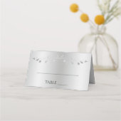 Zilvergradiënt en Vlaamse legante bruiloft Plaatskaartje (Voorkant)