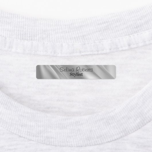 Zilvergradiëntdiagonale lijnen labels (Aangebracht)