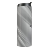 Zilvergradiëntdiagonale lijnen thermosbeker (Gedraaid links)