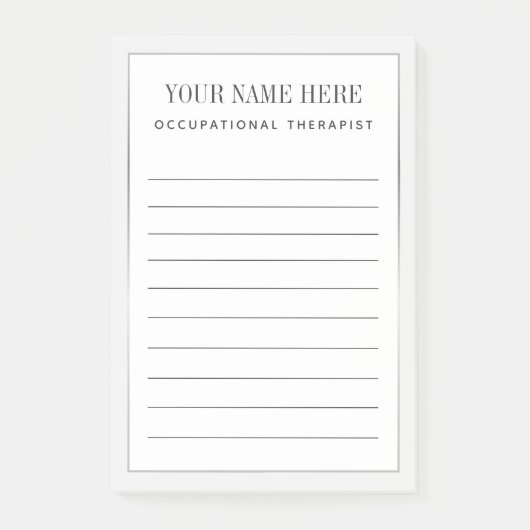 Zilvergrens bij beroepsmatige therapie post-it® notes (Voorkant)